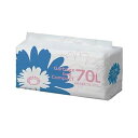 【送料無料】(まとめ)TANOSEE ゴミ袋 コンパクト乳白半透明 70L 1パック(50枚)【×10セット】