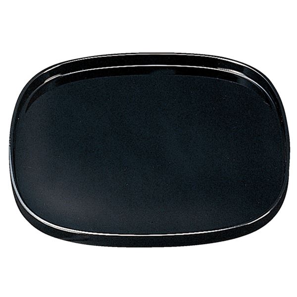 【送料無料】尺1 くつわ盆/トレー 【黒SL A】 335×335×18mm 日本製 〔和食 レストラン 居酒屋 店舗 お店〕【代引不可】