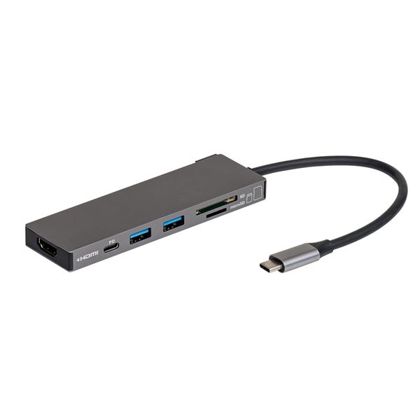 【送料無料】Digio2 USB Type-C アルミドッキングステーション 15cm グレー UD-C01SGY