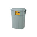 【送料無料】ゴミ箱 ダストボックス 幅45.5cm 50L グリーン ふた付き 日本製 ポリエチレン スチール トラッシュカン キッチン 店舗