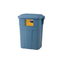 【送料無料】ゴミ箱 ダストボックス 幅45.5cm 50L ネイビー ふた付き 日本製 ポリエチレン スチール トラッシュカン キッチン 店舗