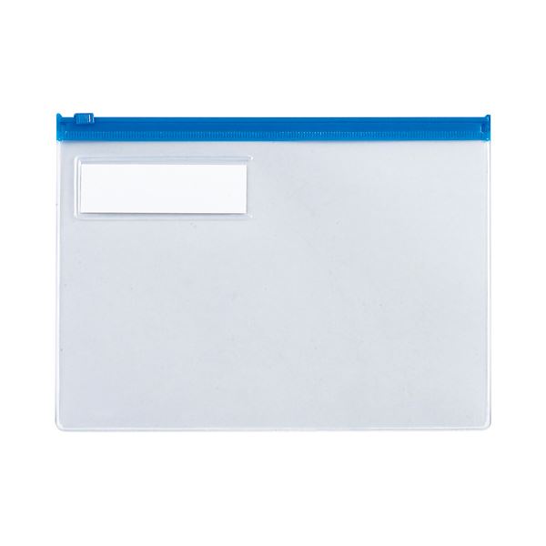 【送料無料】(まとめ) TANOSEE クリヤーケース（クリアケース） A5ヨコ 青 1セット（20枚） 【×5セット】