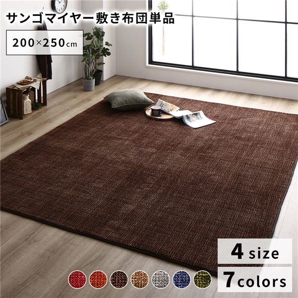 【送料無料】ラグマット こたつ敷布団 約200×250cm ブラウン 防滑加工 ホットカーペット対応 マイクロファイバー サンゴマイヤー リビング【代引不可】 生活用品・インテリア・雑貨 インテリア・家具 こたつ こたつ用敷き布団 レビュー投稿で次回使える2000円クーポン全員