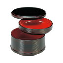 【送料無料】多用飯器/おひつ 【大 PT溜内朱 2段 木質】 直径119×88mm 日本製 〔和食 レストラン 居酒屋 店舗 お店〕【代引不可】