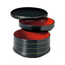 【送料無料】多用飯器/おひつ 【大 PT黒金ライン内朱 2段 木質】 直径119×88mm 日本製 〔和食 レストラン 居酒屋 店舗 お店〕【代引不可】