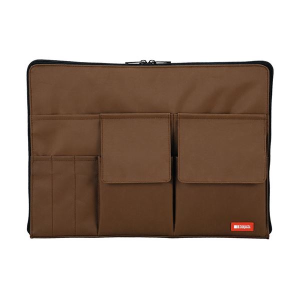 【送料無料】（まとめ）リヒトラブ バック・イン・バッグ A4茶 A-7554-9 1個【×5セット】