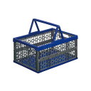 【送料無料】アイリスオーヤマ 取手付オリタタミコンテナ TOC-32L 青/灰