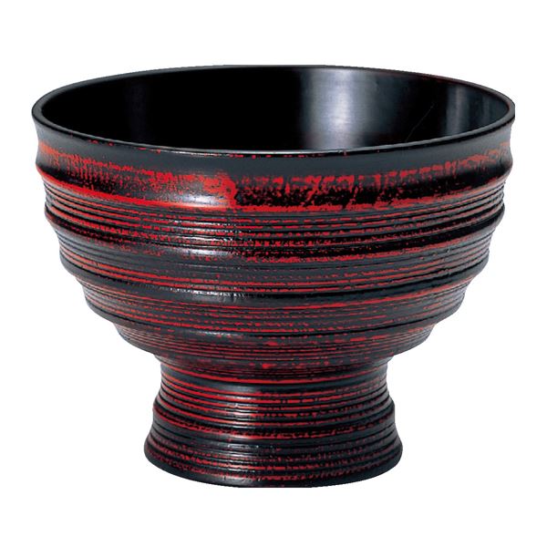 【送料無料】4.5寸ABS 千筋ロクロ目丼/どんぶり鉢 【曙 A】 直径139mm×100mm 720cc 日本製 〔和食 レストラン 店舗 お店〕【代引不可】