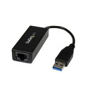 【送料無料】（まとめ）StarTechUSB3.0-Gigabit Ethernet LANアダプタ 10・100・1000Mbps対応 ブラック USB31000S1個【×2セット】 AV・デジモノ パソコン・周辺機器 ネットワーク機器 レビュー投稿で次回使える2000円クーポン全員にプレゼント