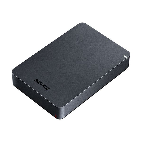 【送料無料】バッファロー MiniStation USB3.1（Gen1）対応 耐衝撃ポータブルHDD 4TB ブラック HD-PGF4.0U3-GBKA 1台 AV・デジモノ パソコン・周辺機器 HDD レビュー投稿で次回使える2000円クーポン全員にプレゼント