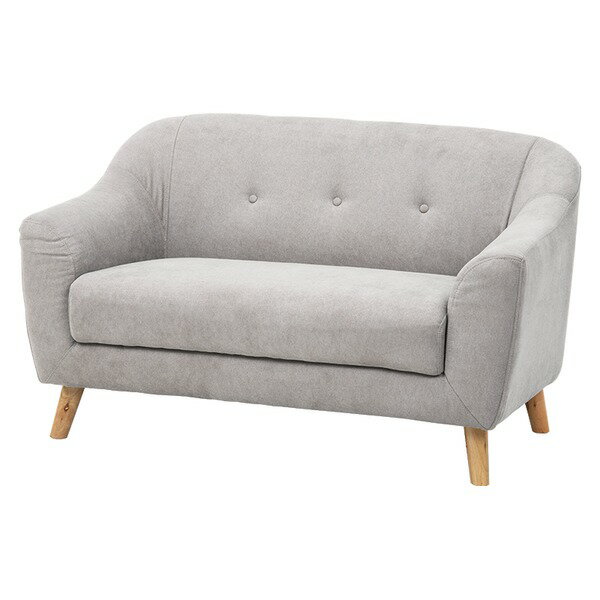 【送料無料】ソファー 約幅125cm ベージュ 木製 取り外し式 脚付き 肘付き コンパクト ソファー 組立品 リビング ダイニング【代引不可】