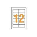 【送料無料】ライオン事務器 LPタックラベル A4判42×84mm(12片入)LP-212W5 1箱(100シート)(2)