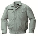 【送料無料】KU92030 空調服 R 綿・ポリ混紡 横ファン 服のみ モスグリーン 3L