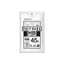 【送料無料】(まとめ) オルディ ポリバッグHB 45L 0.017mm 半透明ゴミ袋 10枚入 【×50セット】