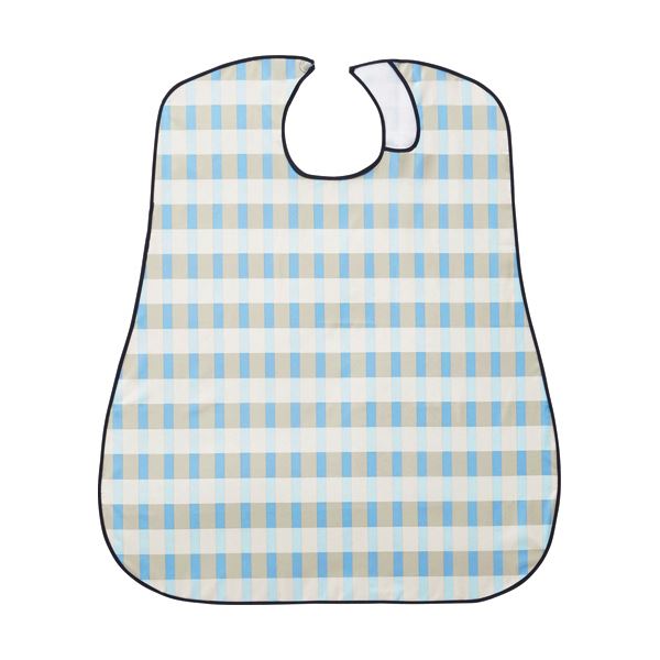 【送料無料】(まとめ)竹虎 ソフラピレンエプロンボーダーチェック ブルー 1枚【×10セット】