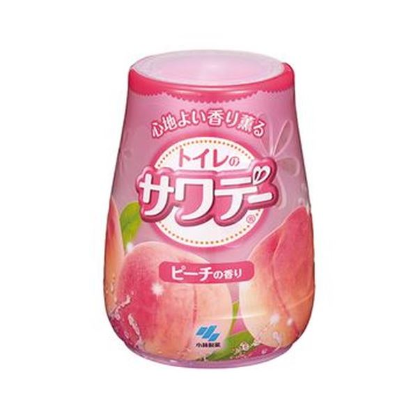 【送料無料】（まとめ）小林製薬 サワデー気分はじけるピーチの香り 本体 140g 1個【×20セット】 生活用品・インテリア・雑貨 アロマ・芳香剤・消臭剤 芳香剤・消臭剤 レビュー投稿で次回使える2000円クーポン全員にプレゼント