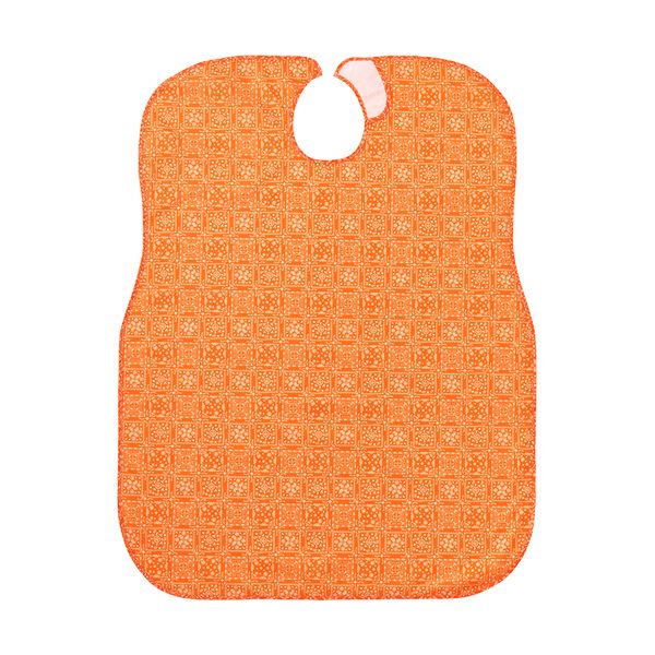 【送料無料】(まとめ)カワモト 食事用エプロン レギュラー オレンジ 1枚 【×3セット】