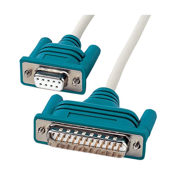 【送料無料】(まとめ)サンワサプライ RS-232Cケーブルクロス (D-Sub9pin)メス-(25pin)オス 2.0m KR-XD2 1本【×3セット】