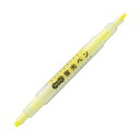【送料無料】(まとめ) TANOSEEキャップが外しやすい蛍光ペン ツイン 黄 1本 【×100セット】