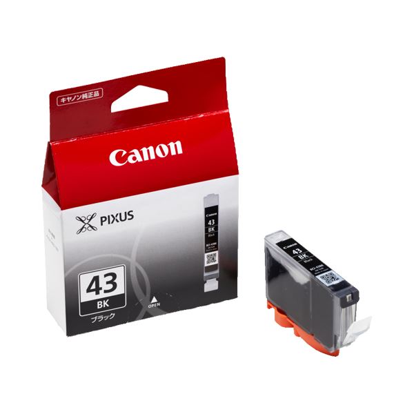 (まとめ) キヤノン Canon インクタンク BCI-43BK ブラック 6376B001 1個 【×10セット】