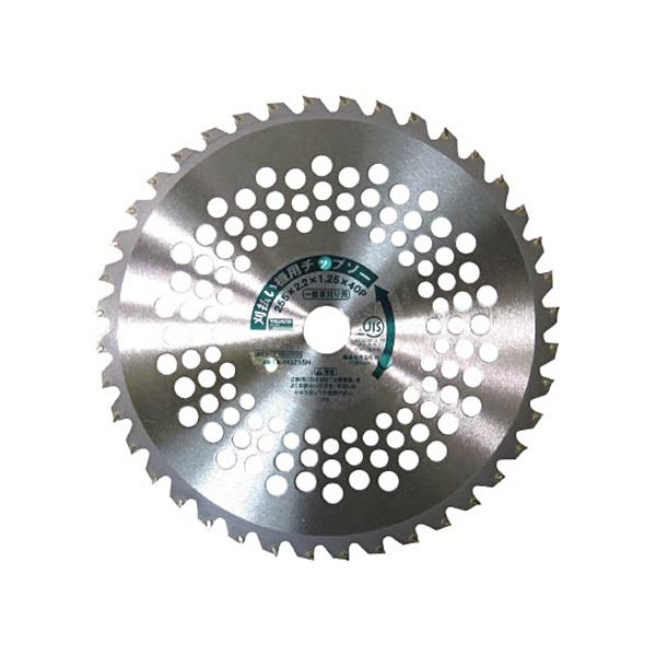 (まとめ) TRUSCO 刈払機用チップソー 一般草刈り用 Φ255×25.4×40P TK-HG255N 1枚 【×3セット】
