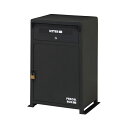 【送料無料】宅配ボックス/配達BOX 【ブラック】 幅590×奥行400×高さ830mm スチール粉体塗装 耐荷重収納部:10kg 〔玄関〕 完成品【代引不可】
