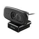 【送料無料】バッファロー マイク内蔵200万画素WEBカメラ 広角120°レンズ搭載モデル ブラック BSW500MBK 1台