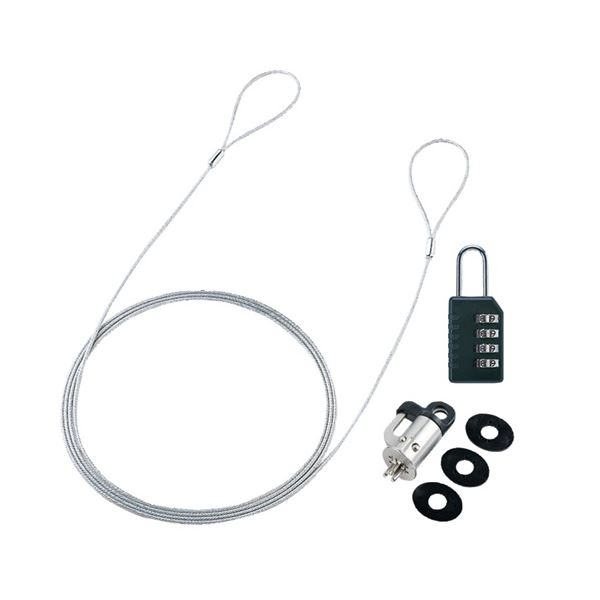 （まとめ）サンワサプライパソコンセキュリティワイヤーロック ダイヤル錠タイプ SL-60 1パック【×3セ..