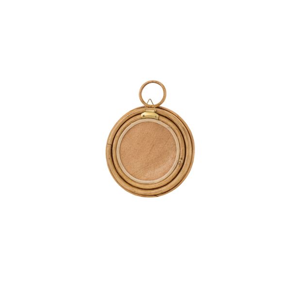 イーグルアイ楽天市場店の【送料無料】姿見鏡 ウォールミラー 幅22cm MR-711 ラタン 籐製 ラッカー塗装 3mmミラー リビング ベッドルーム 寝室 ドレッサー 玄関｜アングル2