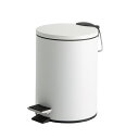 【送料無料】ゴミ箱 静音タイプ 〔 ホワイト 3L 〕 静音ダンパー付き テラモト ペダルボックス ダストボックス(3)