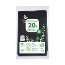 【送料無料】(まとめ)TANOSEE リサイクルポリ袋 黒20L 1パック(20枚)【×10セット】