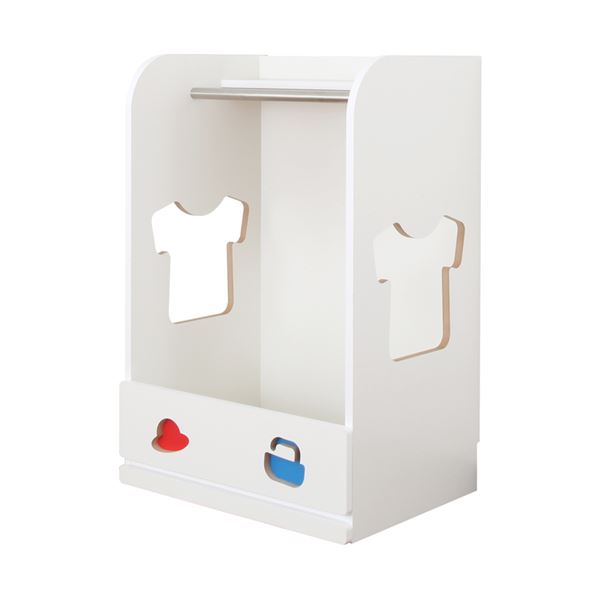 【送料無料】子供用 洋服掛け/衣類収納 【男の子用】 幅59.0cm 日本製 耐久性 防汚性 『おかたづけしたくなるハンガーラック』 【完成品】【代引不可】