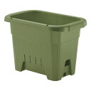 【送料無料】貯水スペース付き 植木鉢/プランター 【45型 グリーン 3個セット】 45×29×31.5cm 水ラク 菜園上手 〔ガーデニング用品〕