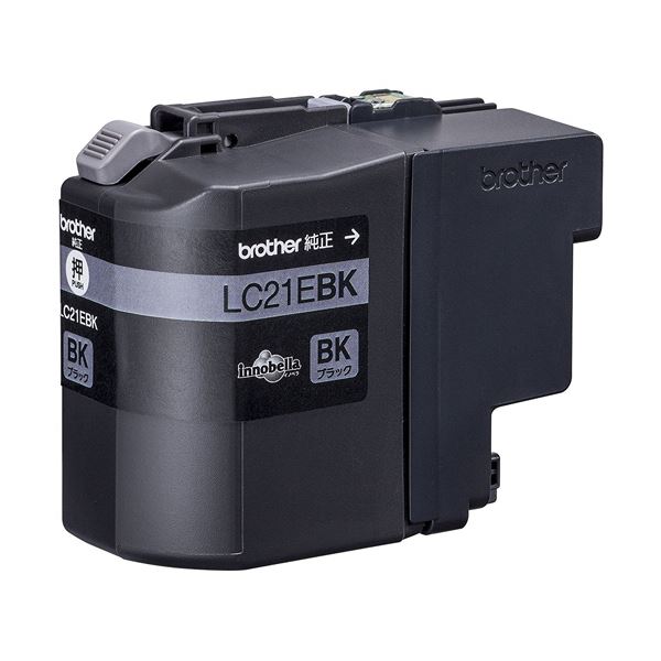 【送料無料】(まとめ) ブラザー インクカートリッジ ブラック大容量 LC21EBK 1個 【×10セット】