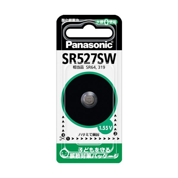 【送料無料】(まとめ) パナソニック 酸化銀電池 1.55V SR-527SW 1セット(5個) 【×3セット】 家電 電池・充電池 レビュー投稿で次回使える2000円クーポン全員にプレゼント