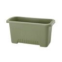 【送料無料】プランター/園芸用品 【63型N グリーン】 土容量:32L 2ポット植え用 長角タイプ 菜園上手