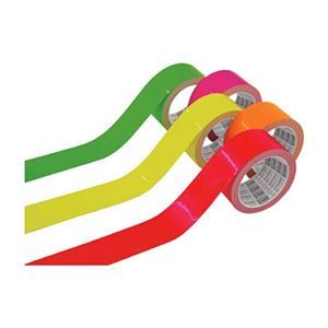 (まとめ) TRUSCO 蛍光ラインテープ 25mm×10m レッド TLK-2510R 1巻 【×5セット】