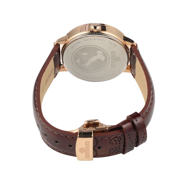 MANNINA(マンニーナ) 腕時計 MNN001-02 メンズ 正規輸入品 ブラウン（文字盤：シルバー）