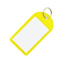【送料無料】コクヨ ソフトキーホルダー型名札 カード寸法45×28mm 黄 ナフ-220Y 1セット(50個)