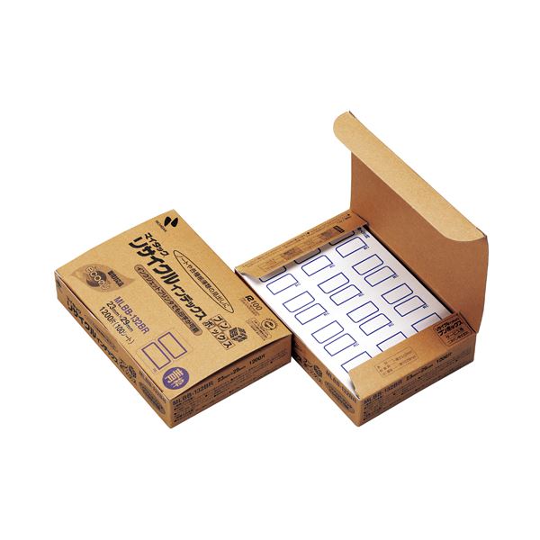 【送料無料】（まとめ） ニチバン マイタックリサイクルインデックス ブンボックス 中 23×29mm 青枠 ML..