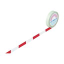 【送料無料】日本緑十字社 ガードテープ(ラインテープ) 白/赤(トラ柄) 25mm幅×100m 148023 1巻
