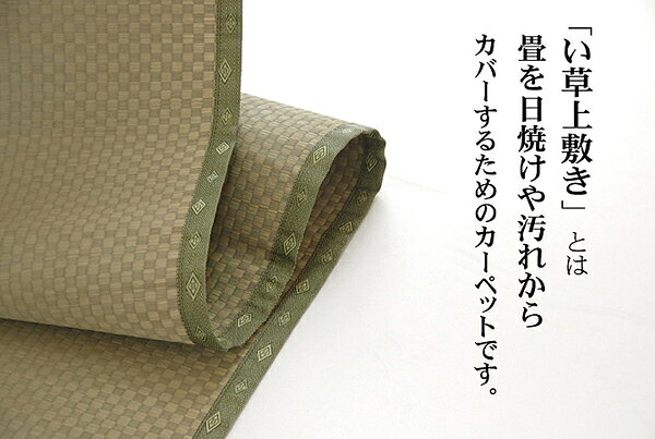 【送料無料】い草 上敷き/ラグマット 【団地間8畳 約340×340cm】 正方形 市松柄 日本製 抗菌 防臭 消臭 調湿 空気清浄【代引不可】 [3]