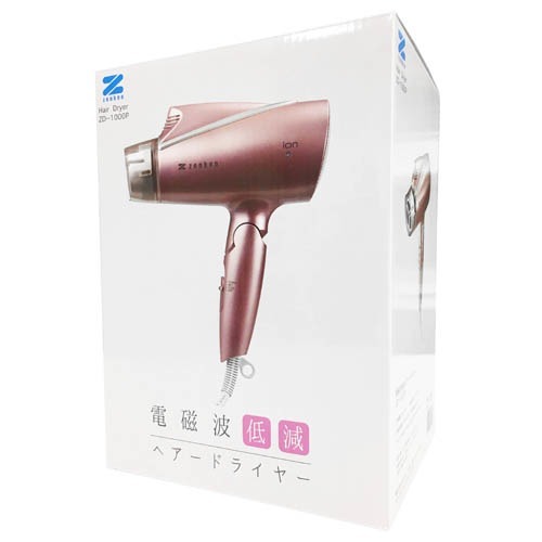 10000円以上送料無料 ゼンケン 電磁波低減 ヘアドライヤー ピンク ZD-1000P(1台) 家電 理美容家電 ドライヤー レビュー投稿で次回使える2000円クーポン全員にプレゼント