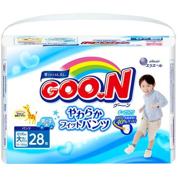 10000円以上送料無料 グーン やわらかフィットパンツ ビッグより大きいサイズ 男の子(28枚入) ベビー&キッズ おむつ 紙おむつ レビュー投稿で次回使える2000円クーポン全員にプレゼント