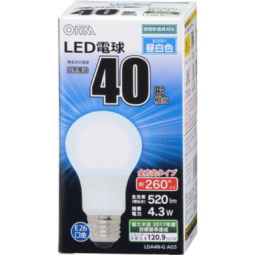10000円以上送料無料 LED電球 一般電球形 40形相当 E26 昼白色 06-1734 LDA4N-GAG5(1コ入) 家電 電球・蛍光灯 LED電球 レビュー投稿で次回使える2000円クーポン全員にプレゼント