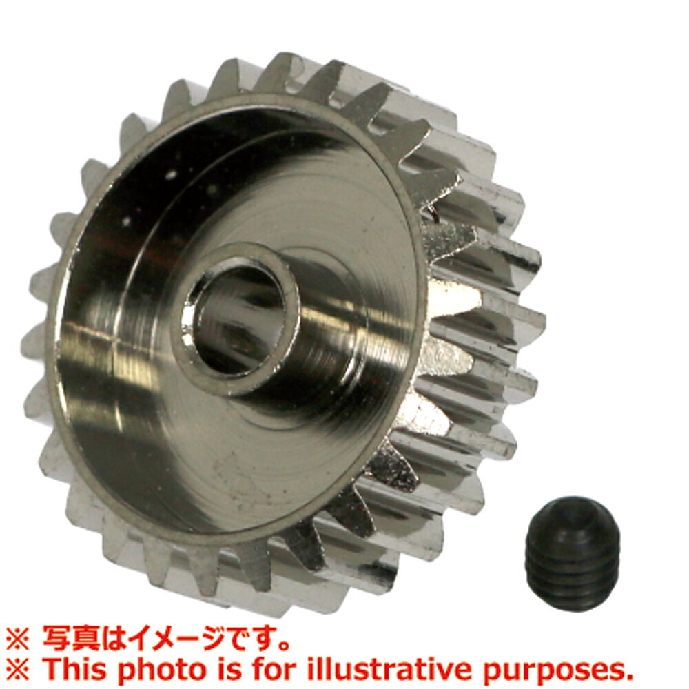 ☆超高精度削り出し軽量ジュラ製ピニオンギヤです。特殊硬質メッキ加工が施してありHV620表面硬度を実現！・ピッチ数・ギヤ歯数の打刻印あり・セットスクリュー穴2ケ(もしもネジ穴がなめてもOK)・セットスクリュー1ヶ付タミヤキット等に最適です！
