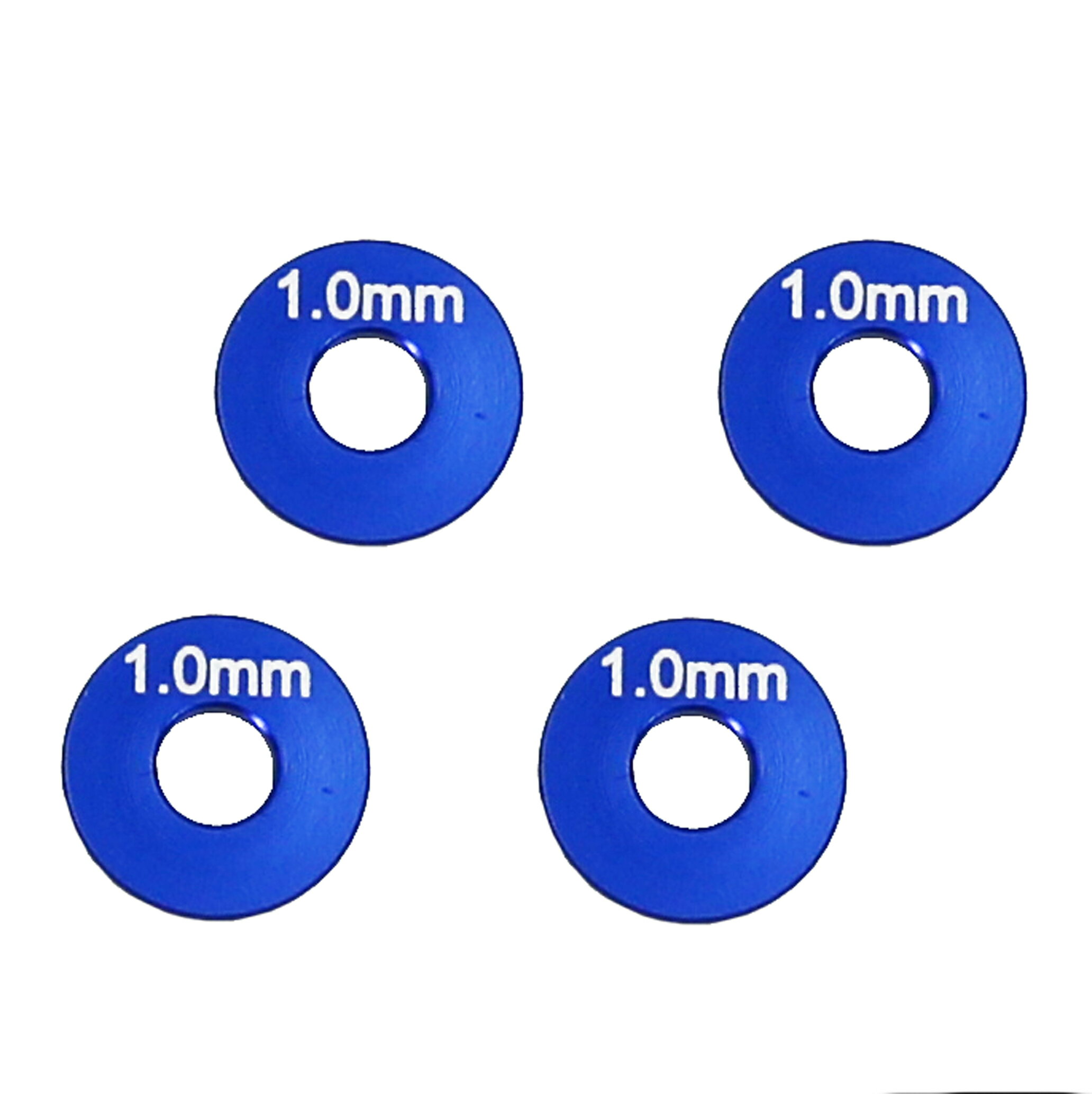 Electric Parts - イーグル模型 AL ホイルスペーサー 1.0mm (4pcs) ブルー #2981U
