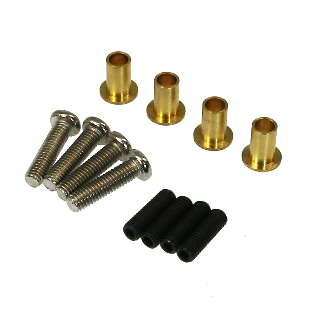 ☆ショック取り付け用M3x3.8x6.8mmブラストスペーサー…4個3x12mmマシンビス…4個3x10mmセットスクリュー…4個