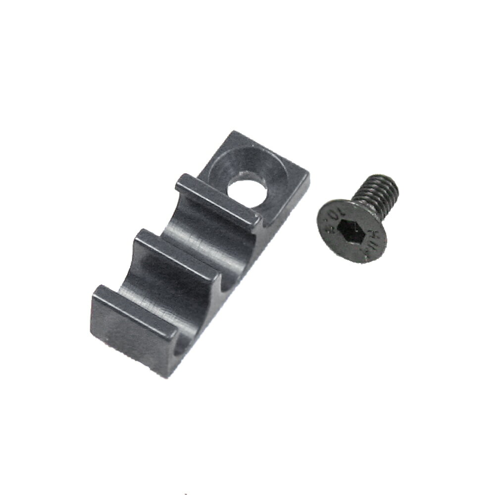 Parts - イーグル模型 軽量シリコンチューブホルダー[ダブル](ジュラ製)ビス付[1.3g][GU] #3336-GU