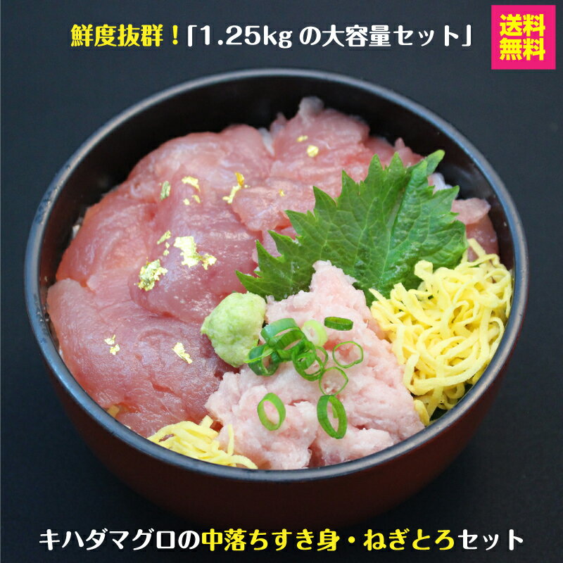 スーパーセール限定!半額!【1.25kg 大容量 ねぎとろすき身 福袋 セット】冷凍 送料無料 ねぎとろ(100g×10パック) まぐろすき身(50g×5パック...